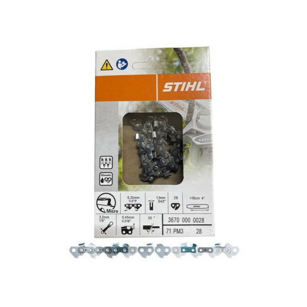 Lots de 3 Chaînes Stihl 1/4 1.1 28 maillons pour GTA26
