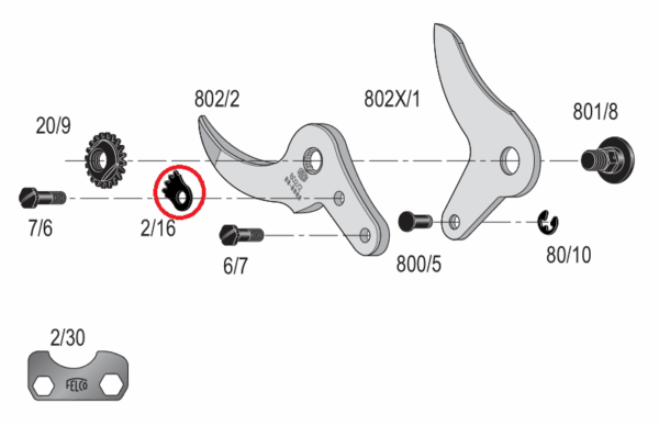 Pièce de serrage 80/16